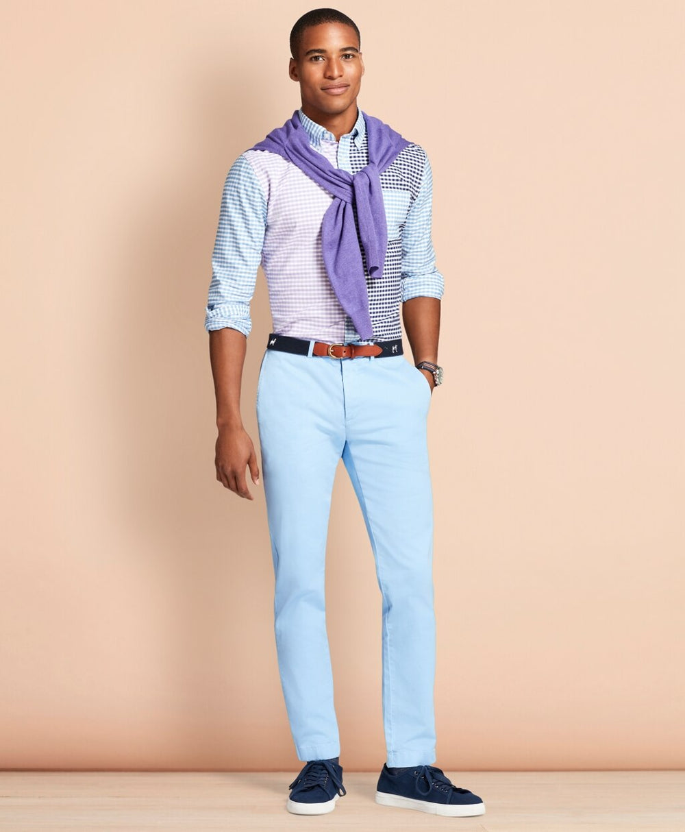 Brooks Brothers Men Slim-Fit Garment-Dyed Stretch Chinos