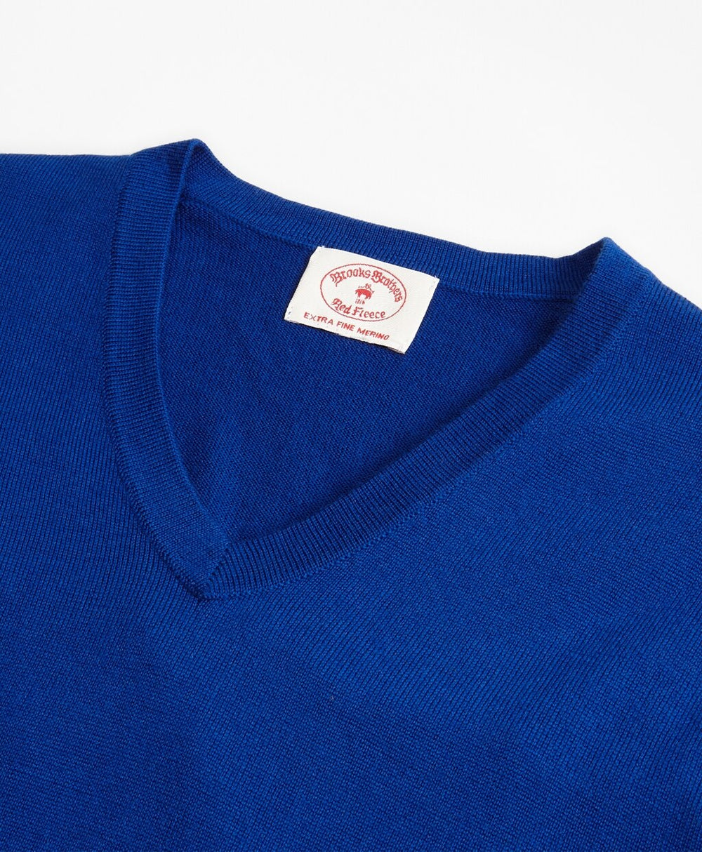Brooks Brothers Men Merino Wool V-Neck Sweater
