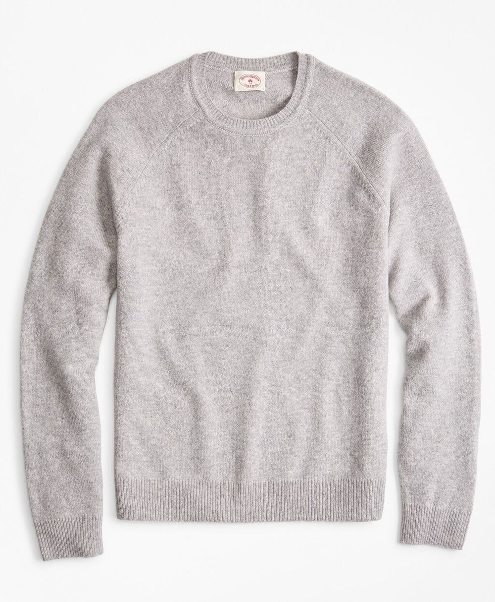Brooks Brothers Men Lambswool Raglan Crewneck Sweater