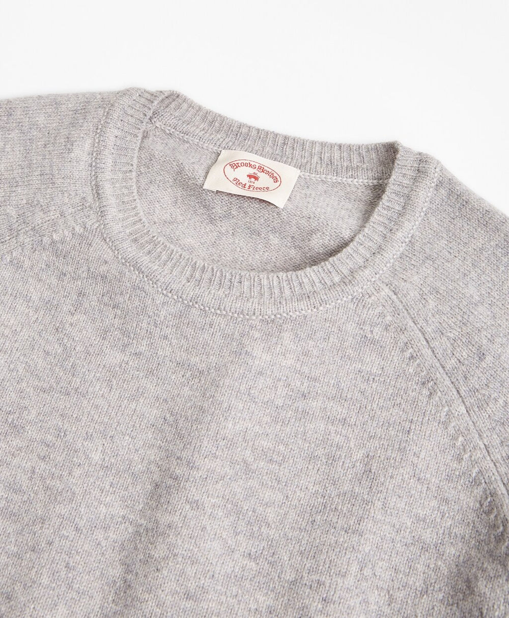 Brooks Brothers Men Lambswool Raglan Crewneck Sweater