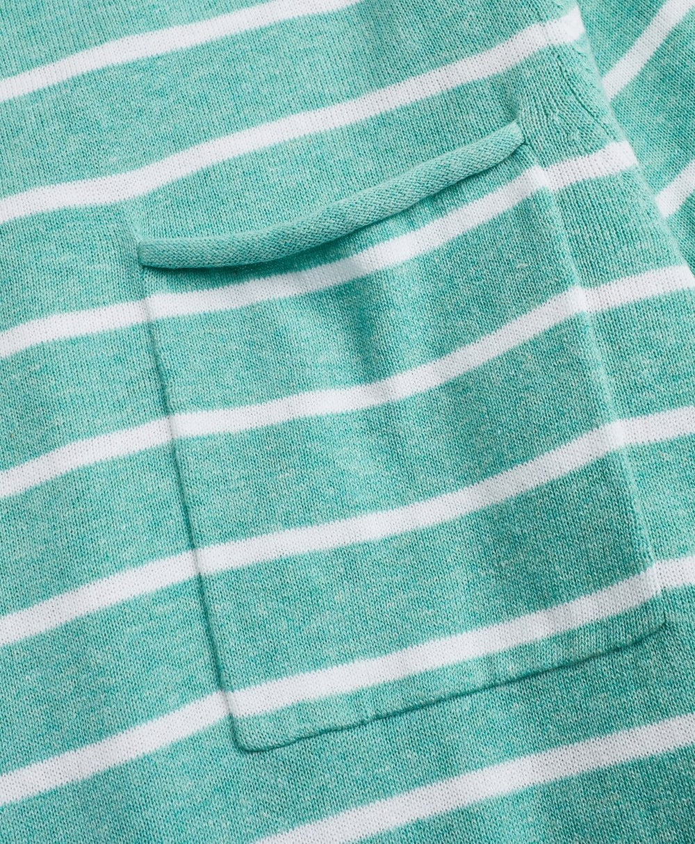 Brooks Brothers Men Striped Cotton-Linen Crewneck Sweater