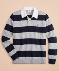 Brooks Brothers Men Cotton-Cashmere Rugby Sweater