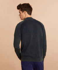 Brooks Brothers Men Acid Wash Half-Zip Sweater
