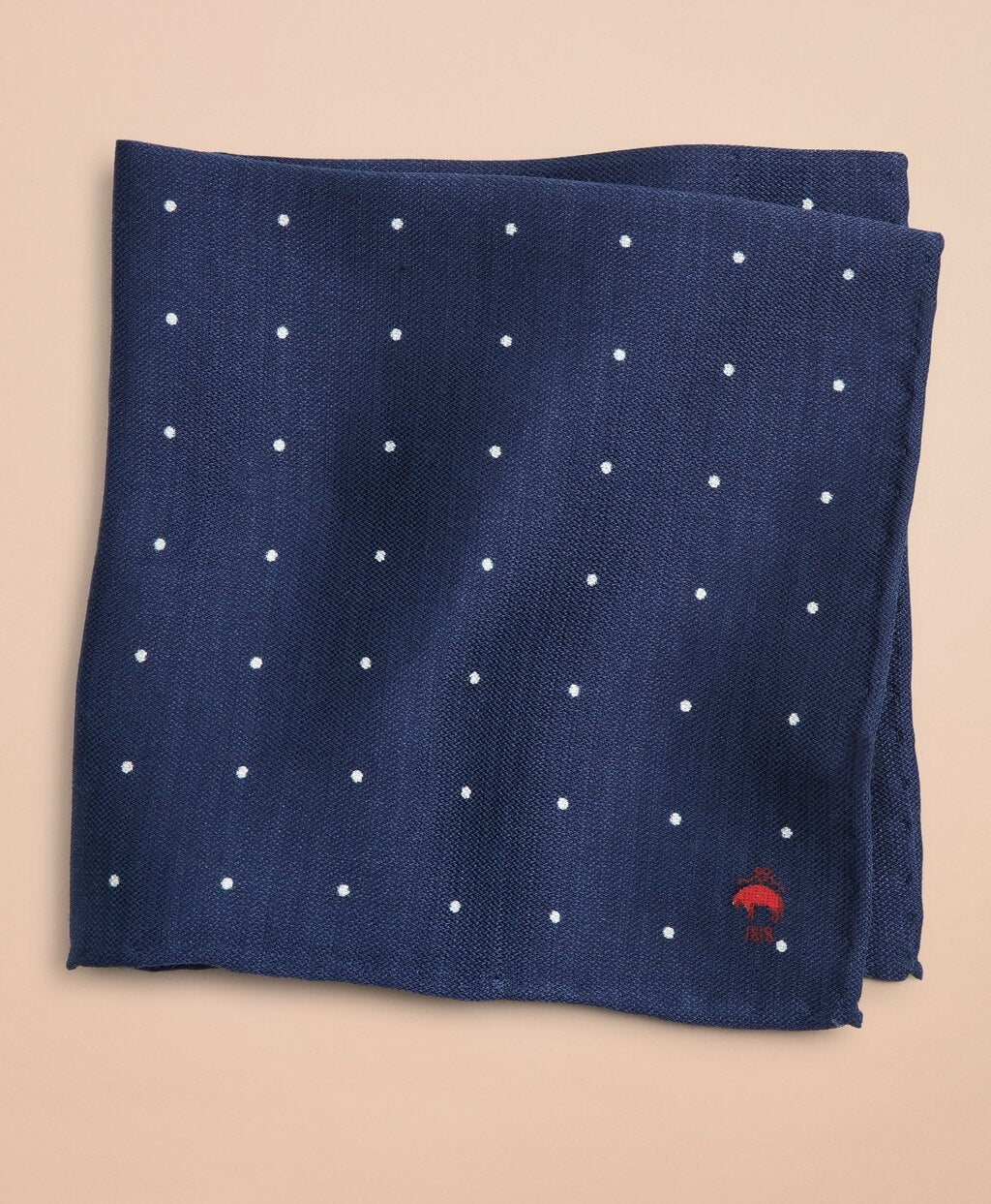 Brooks Brothers Men Silk-Blend Polka-Dot Pocket Square