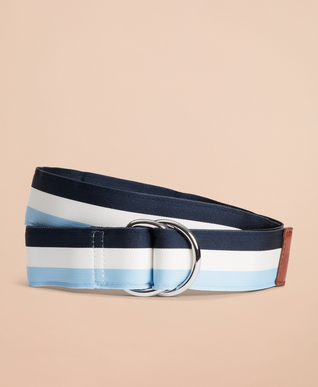 Brooks Brothers Men Striped Ribbon Belt