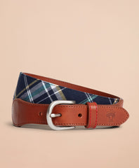 Brooks Brothers Men Madras Leather Belt