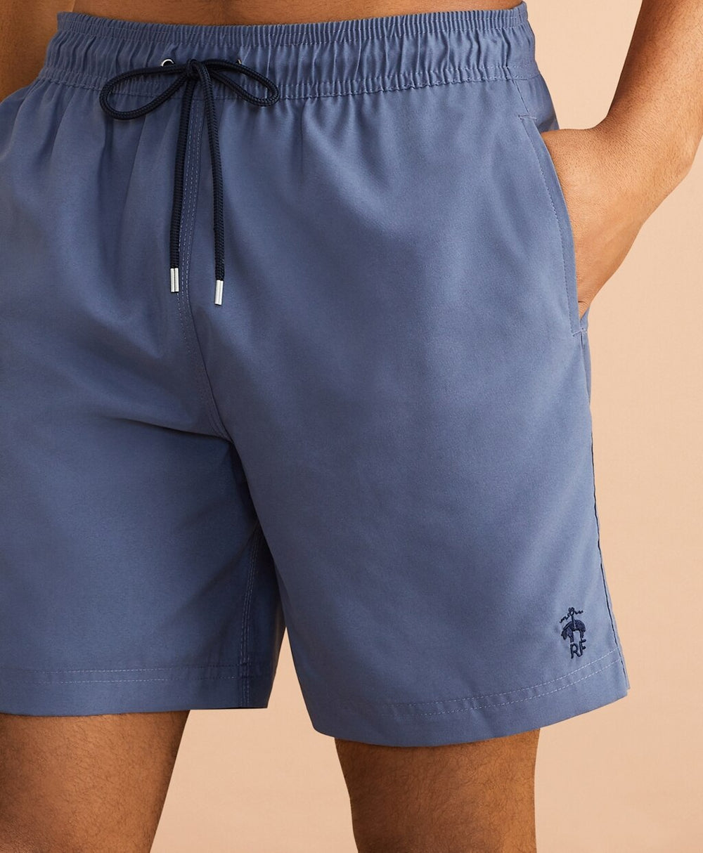 Brooks Brothers Men Magic Wave Print 6" Swim Trunks