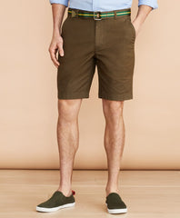 Brooks Brothers Men Cotton-Linen 9" Chino Shorts