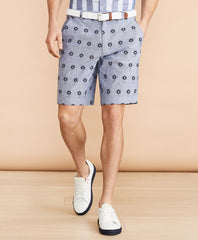 Brooks Brothers Men Chambray Flower Print Shorts