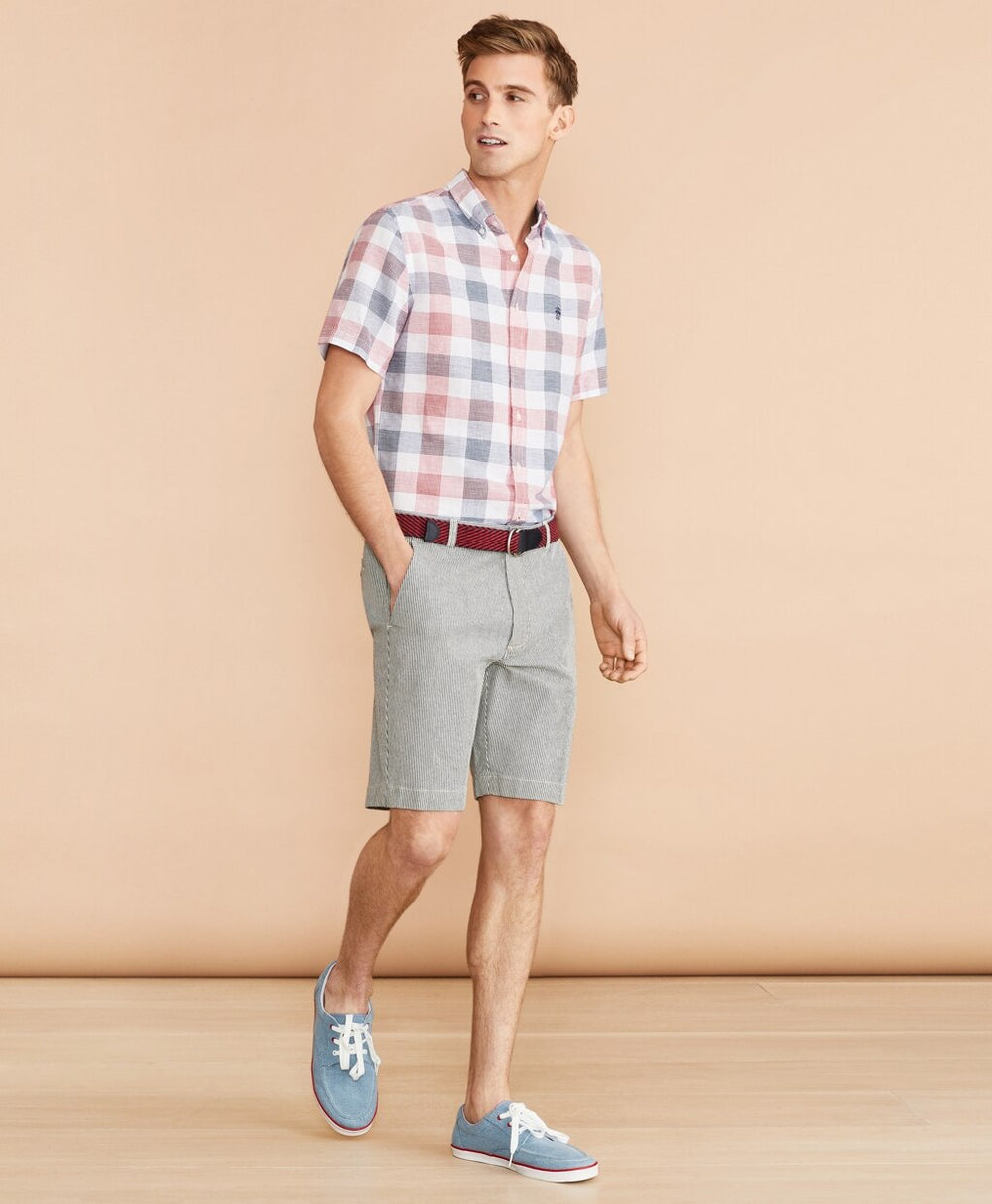 Brooks Brothers Men Striped Indigo Chino Shorts