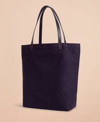 Brooks Brothers Men Red Fleece Logo Canvas Tote Bag
