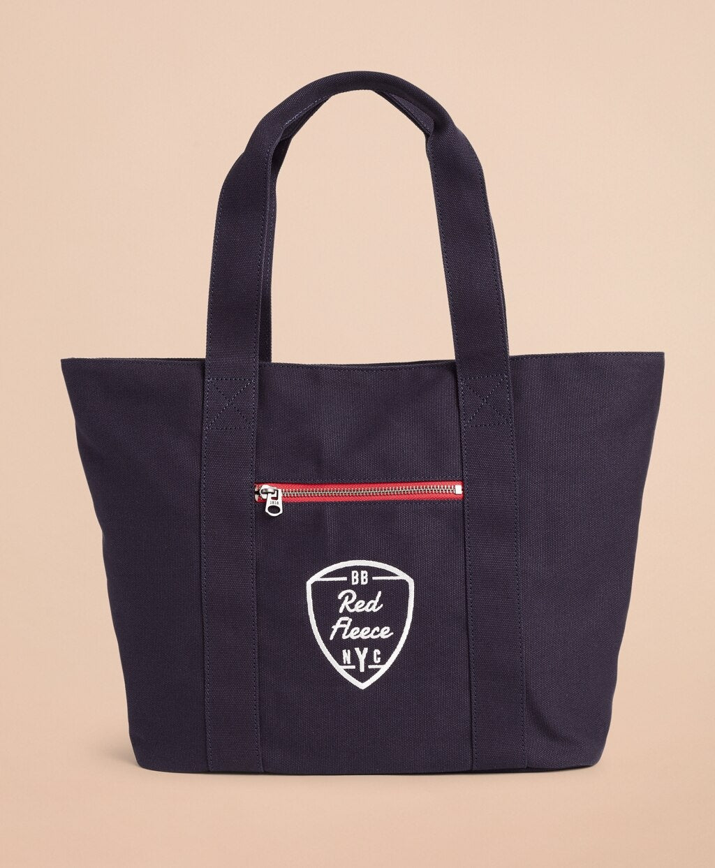 Brooks Brothers Men Red Fleece NYC Canvas Tote Bag