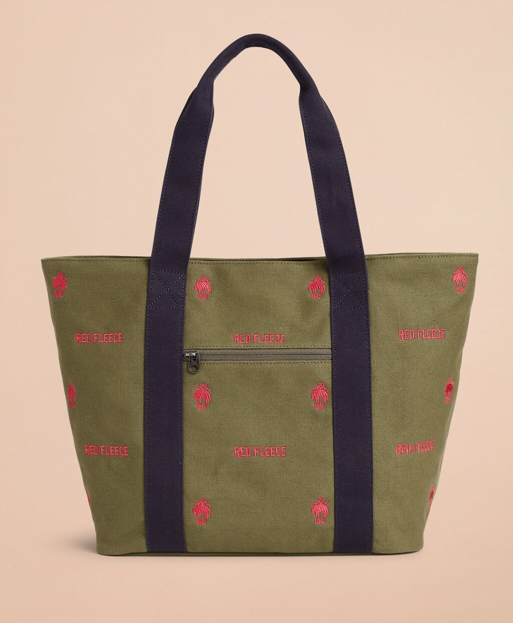 Brooks Brothers Men Logo-Embroidered Canvas Tote Bag