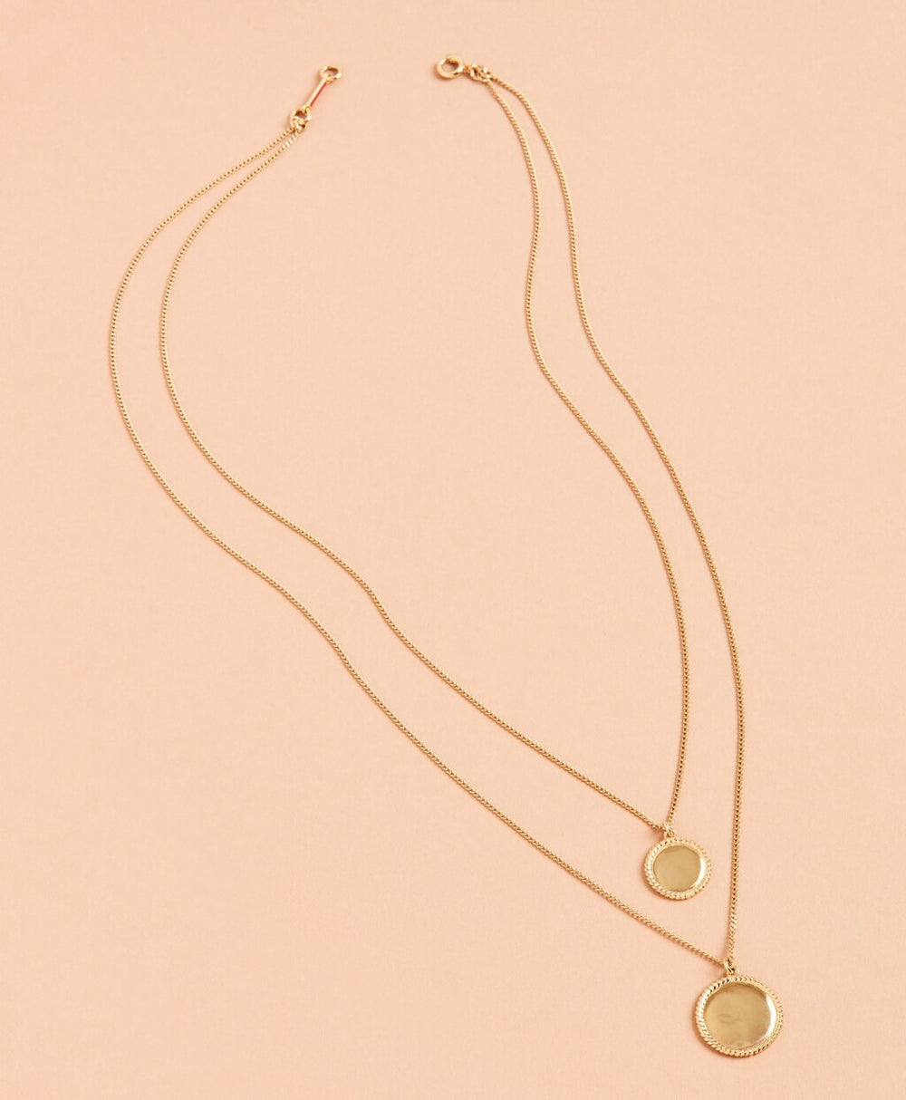 Brooks Brothers Women Demi Fine Layered Disk Necklace