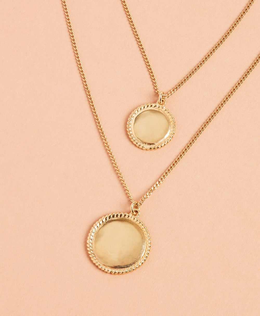 Brooks Brothers Women Demi Fine Layered Disk Necklace