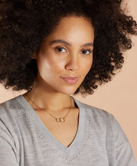Brooks Brothers Women Demi Fine Interlocking Ring Necklace