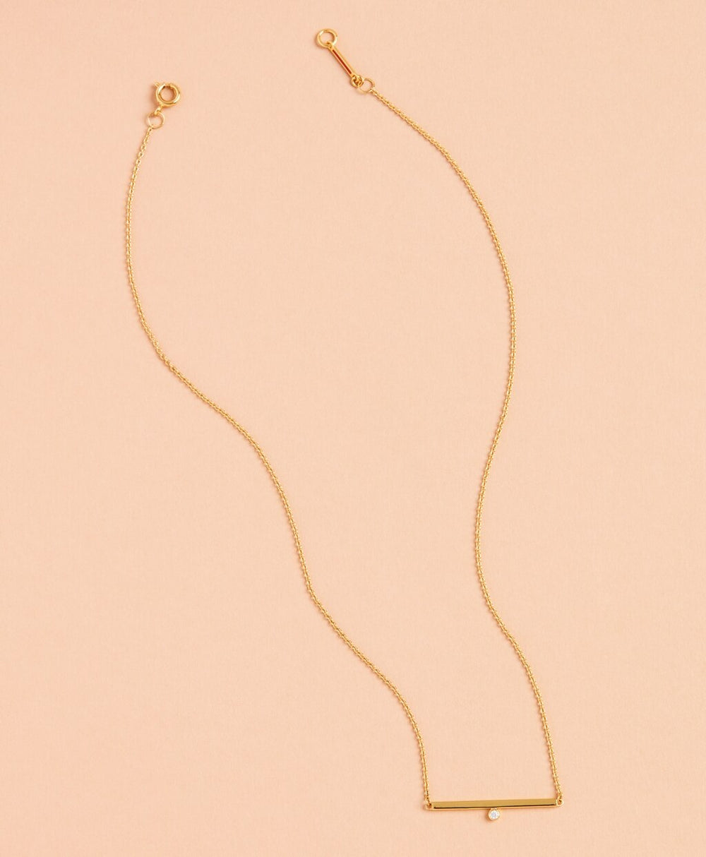 Brooks Brothers Women Demi Fine Bar Necklace