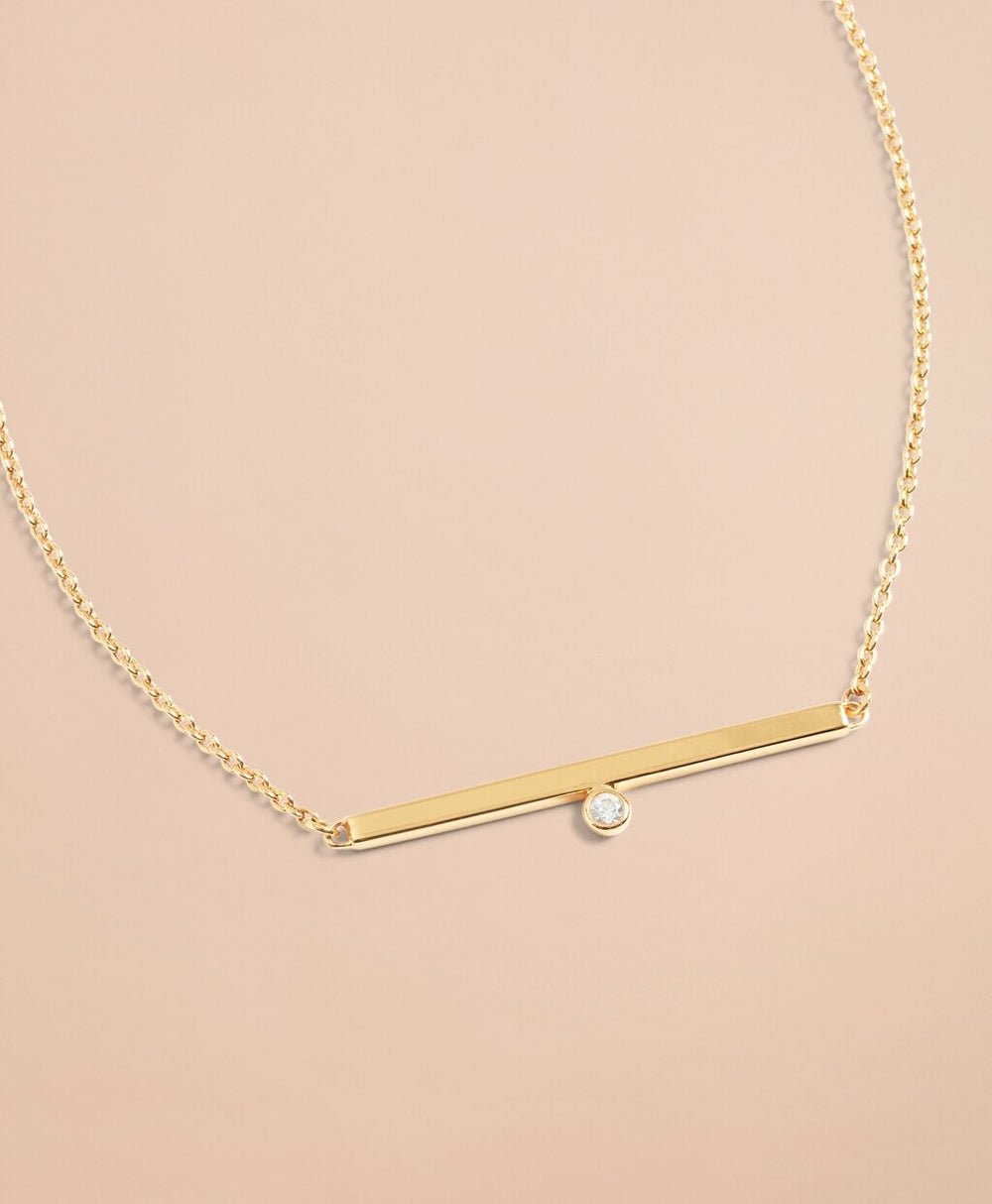 Brooks Brothers Women Demi Fine Bar Necklace