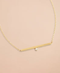 Brooks Brothers Women Demi Fine Bar Necklace