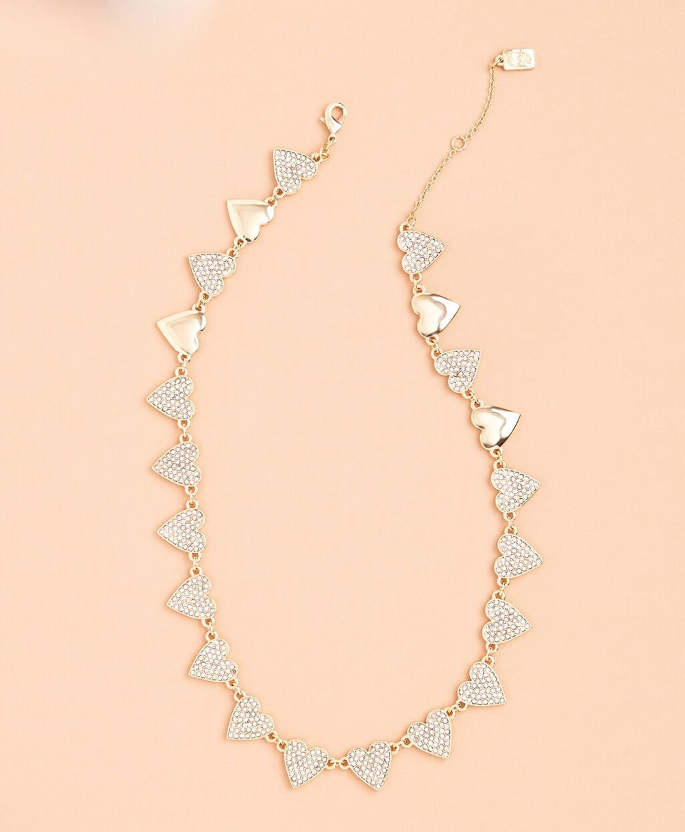 Brooks Brothers Women Crystal-Covered Heart Necklace