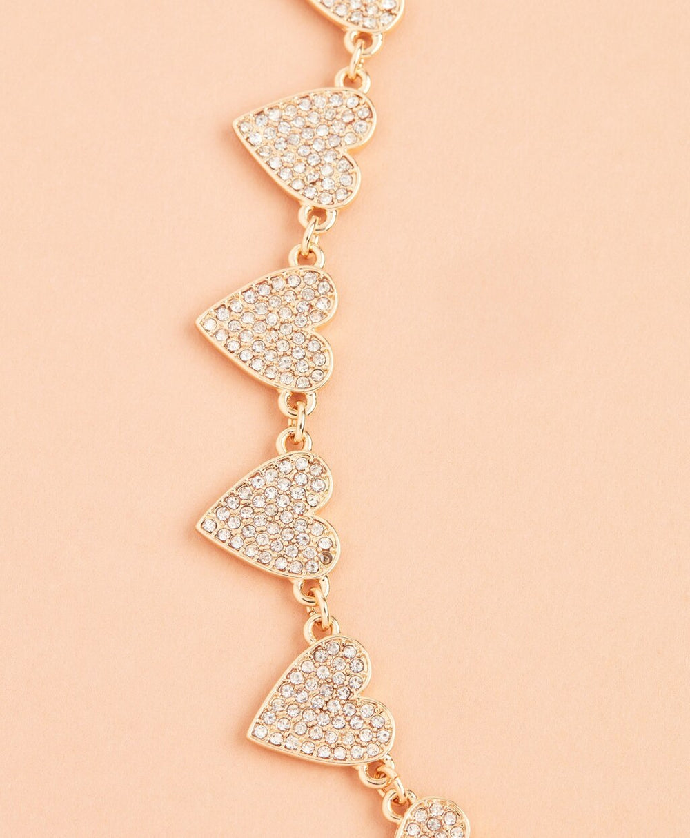 Brooks Brothers Women Crystal-Covered Heart Necklace