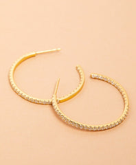 Brooks Brothers Women Demi-Fine Crystal Hoop Earrings