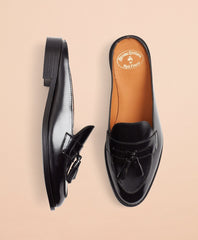 Brooks Brothers Women Leather Tassel Loafer Mules