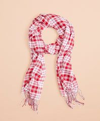 Brooks Brothers Women Plaid Cotton Scarf