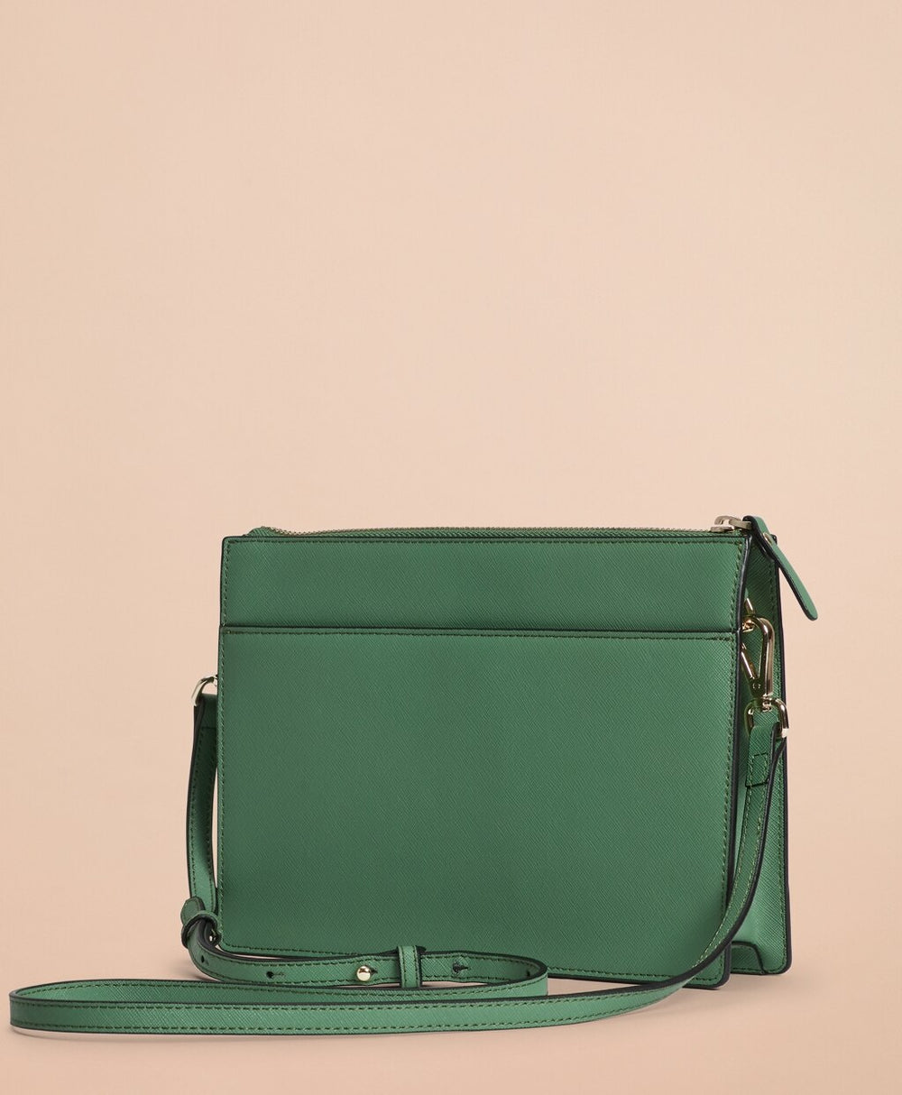 Brooks Brothers Women Saffiano Leather Cross-Body Bag