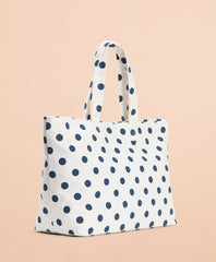 Brooks Brothers Women Polka-Dot Canvas Tote Bag