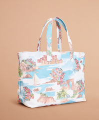 Brooks Brothers Women Tropical-Print Canvas Tote Bag