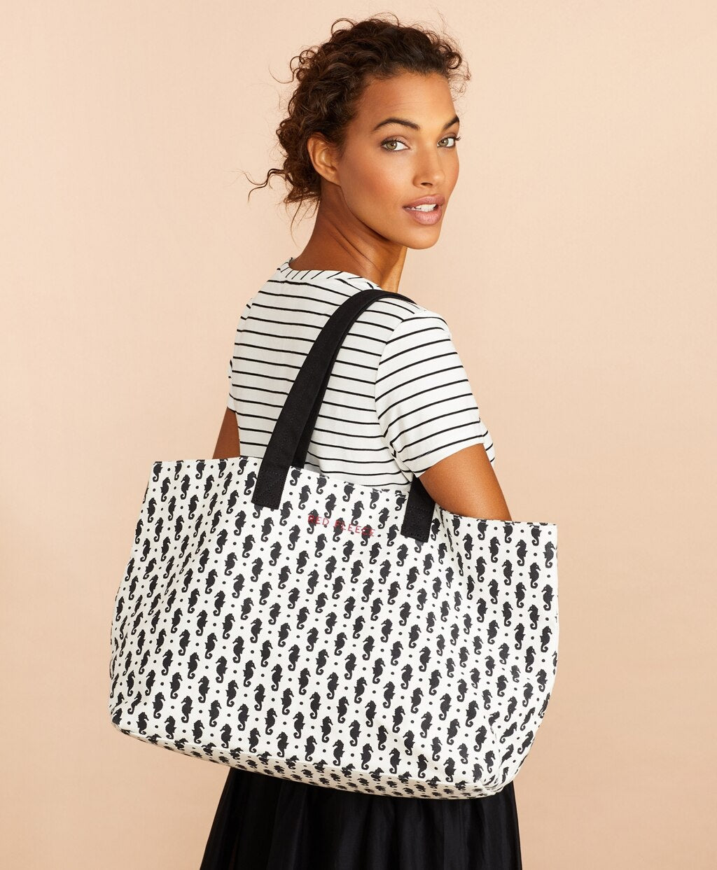 Brooks Brothers Women Seahorse-Print Canvas Tote Bag