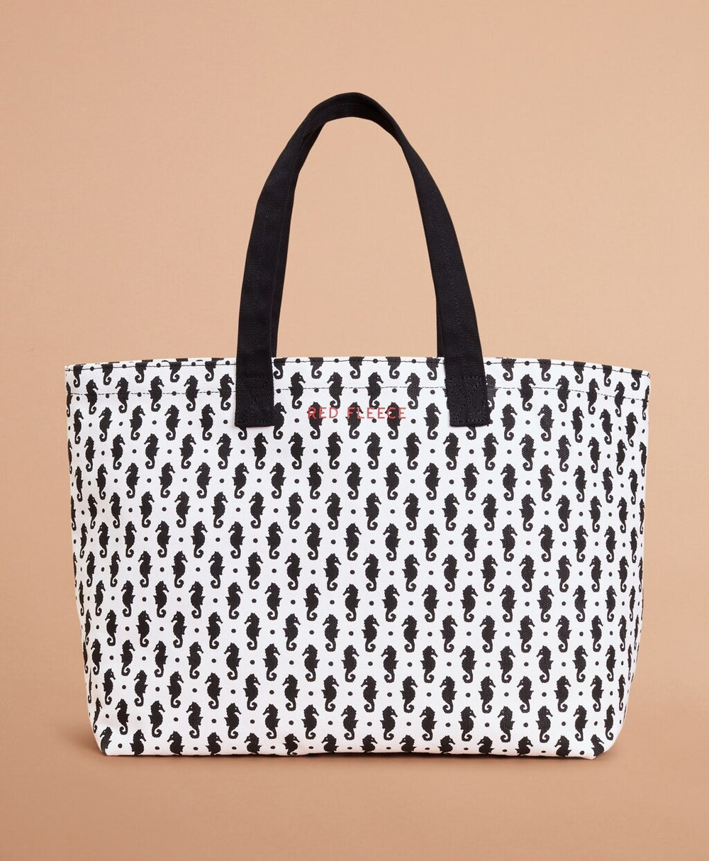 Brooks Brothers Women Seahorse-Print Canvas Tote Bag