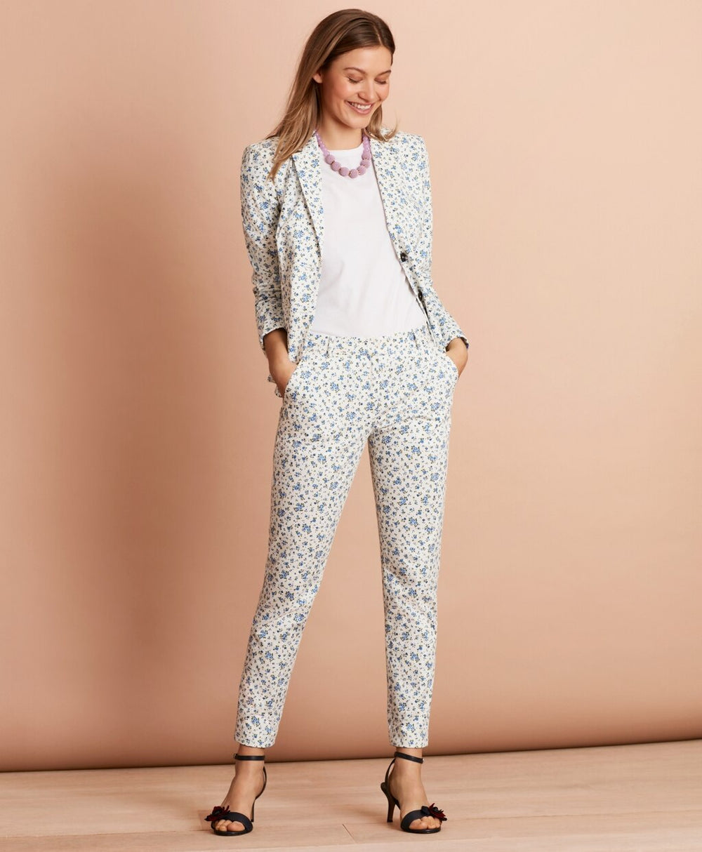 Brooks Brothers Women Floral-Print Stretch-Cotton Sateen Jacket