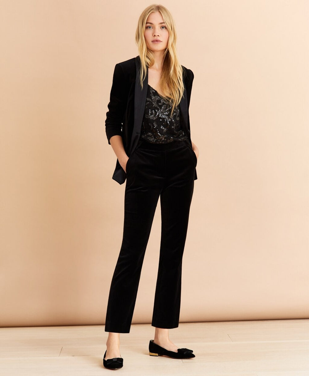 Brooks Brothers Women Velvet Tuxedo Jacket