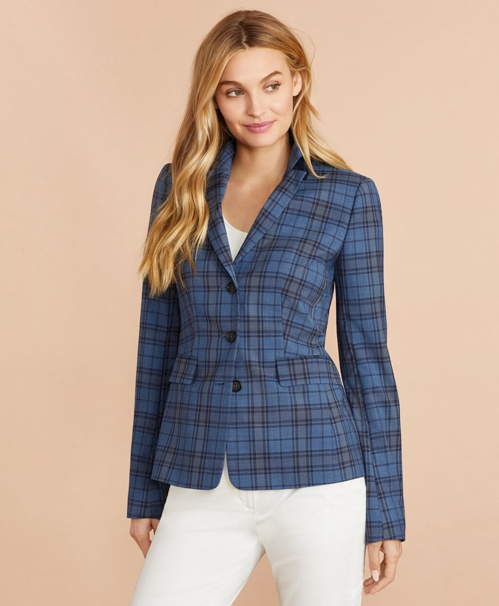 Brooks Brothers Women Tartan Wool Jacket