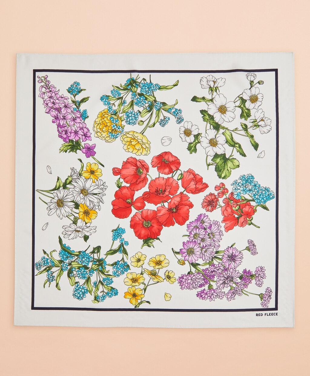 Brooks Brothers Women Floral-Print Silk Square Scarf