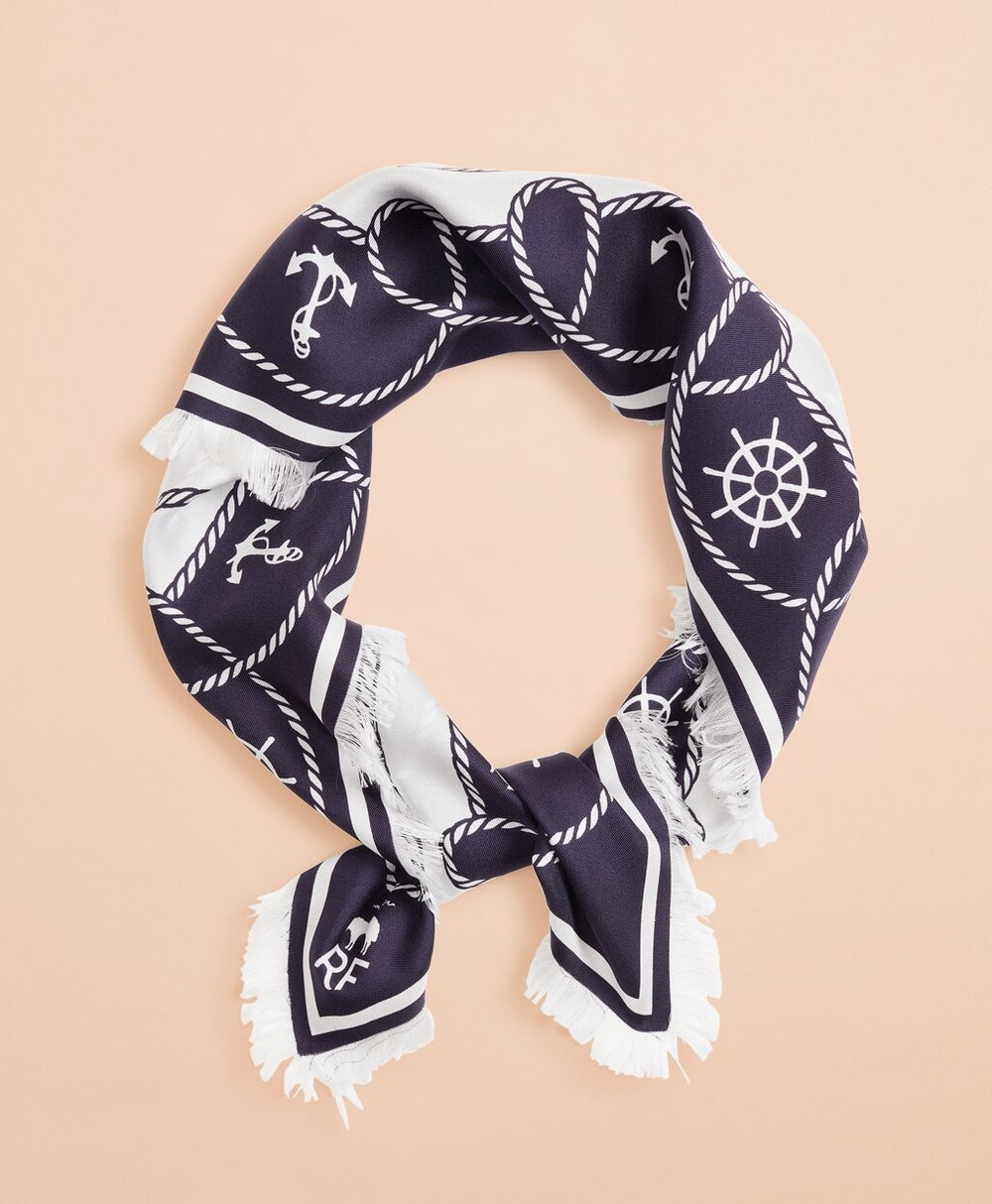 Brooks Brothers Women Nautical-Print Silk Square Scarf