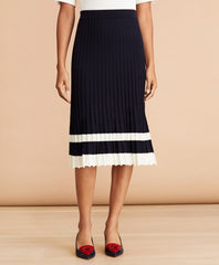 Brooks Brothers Women Pleated Sweater Midi Skirt