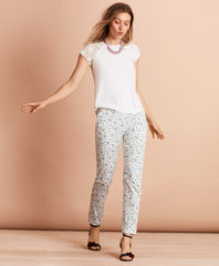 Brooks Brothers Women Floral Lace-Trimmed T-Shirt