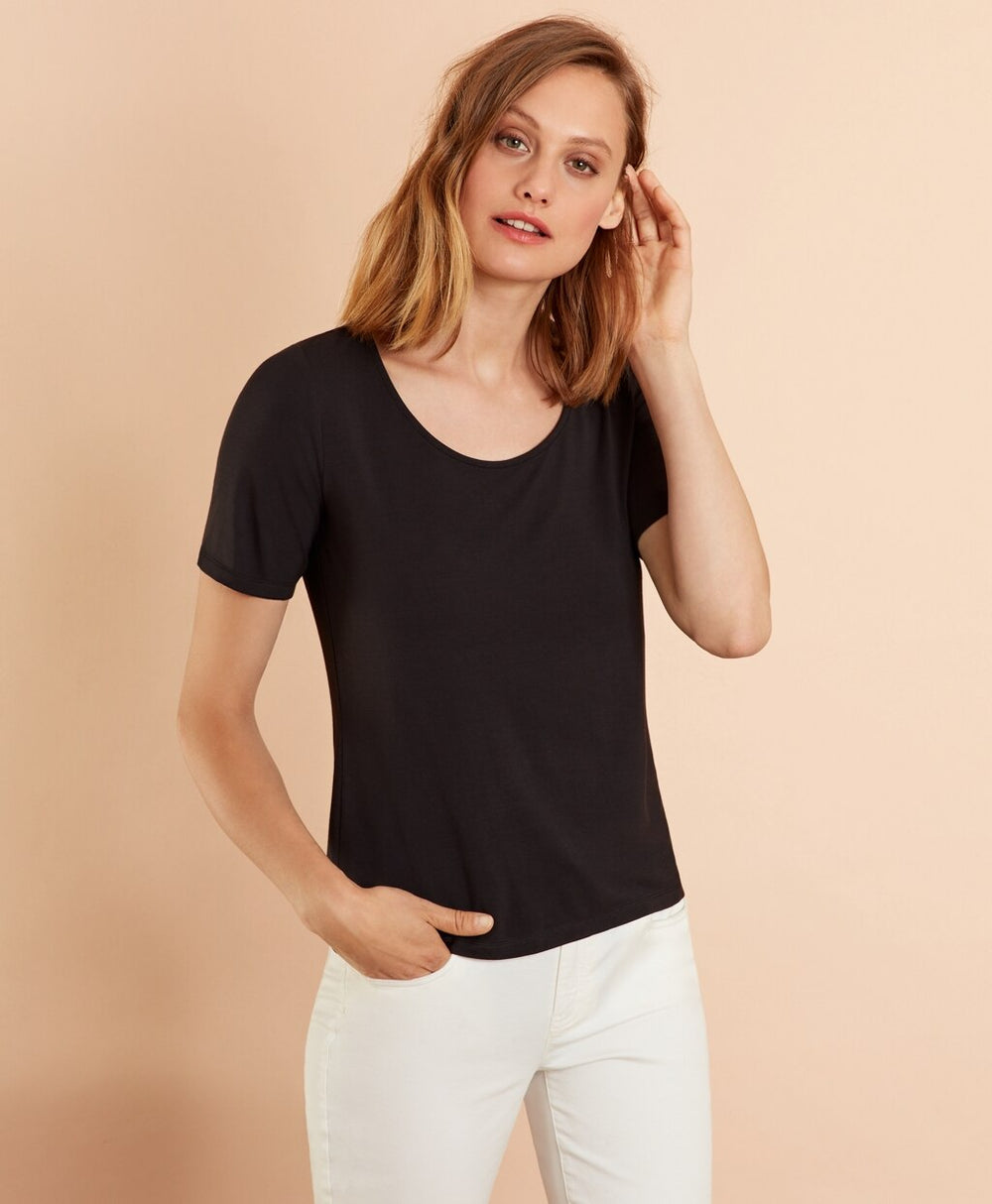 Brooks Brothers Women Scoop-Neck T-Shirt