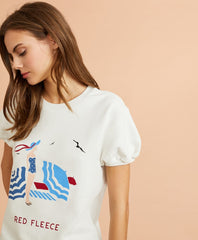 Brooks Brothers Women Beach Graphic French Terry Top