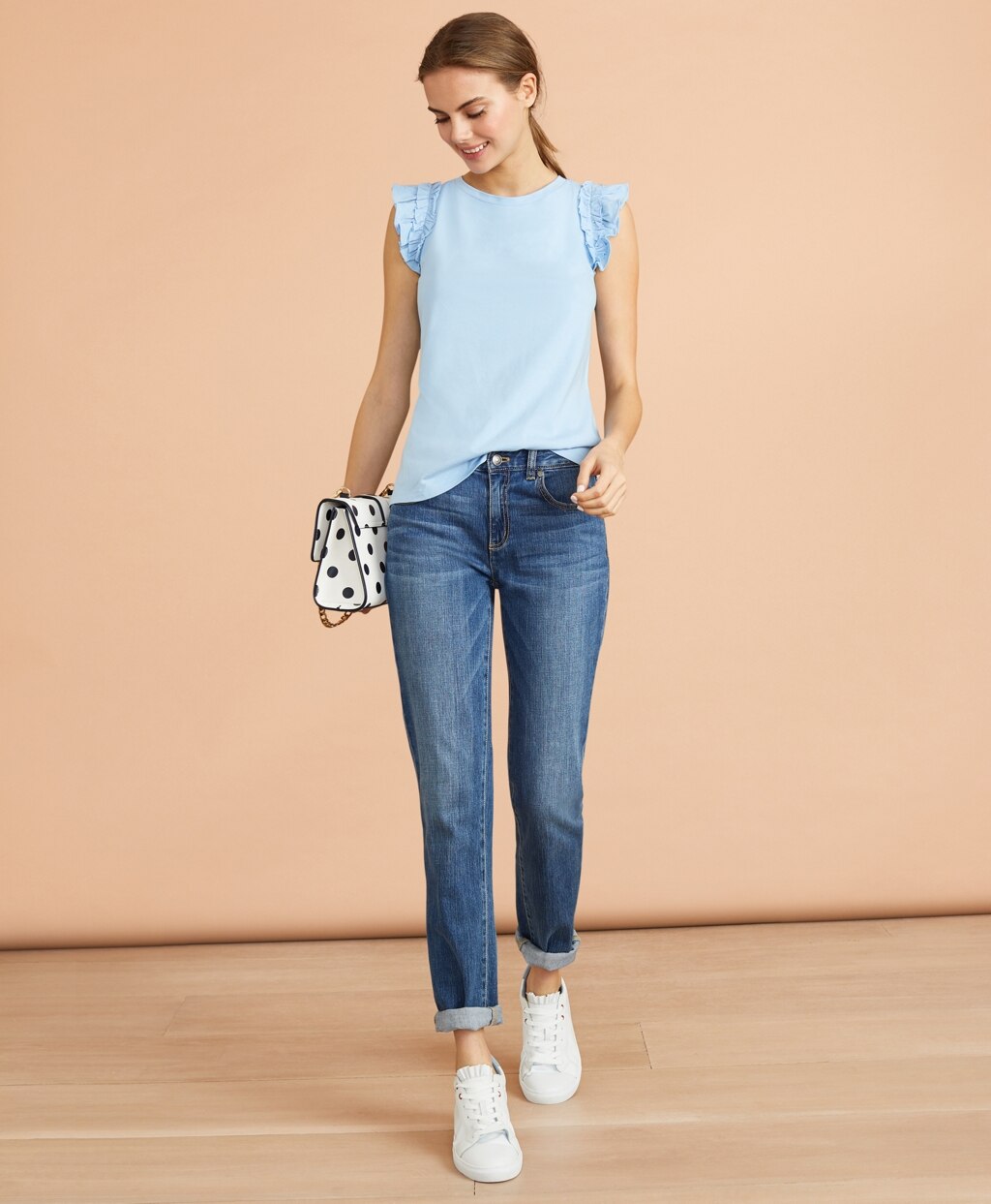 Brooks Brothers Women Flounce-Sleeve Top