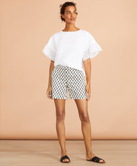 Brooks Brothers Women Eyelet-Trim Oversize T-Shirt
