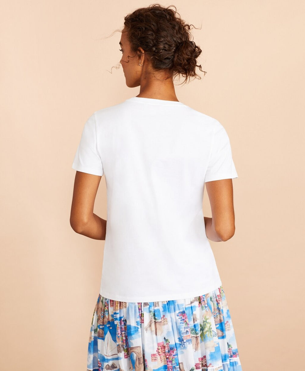 Brooks Brothers Women Beach Graphic T-Shirt