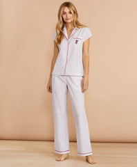 Brooks Brothers Women Striped Cotton Poplin Pajamas