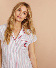 Brooks Brothers Women Striped Cotton Poplin Pajamas