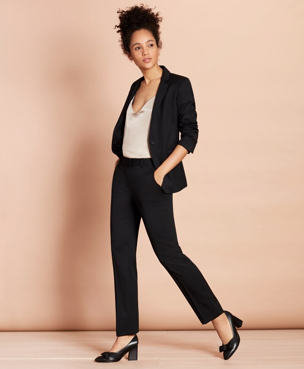 Brooks Brothers Women Stretch-Wool Tapered Trousers