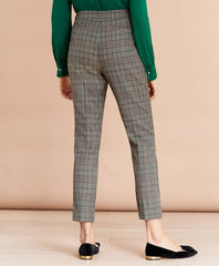 Brooks Brothers Women Plaid Wool Twill Cuffed Pants