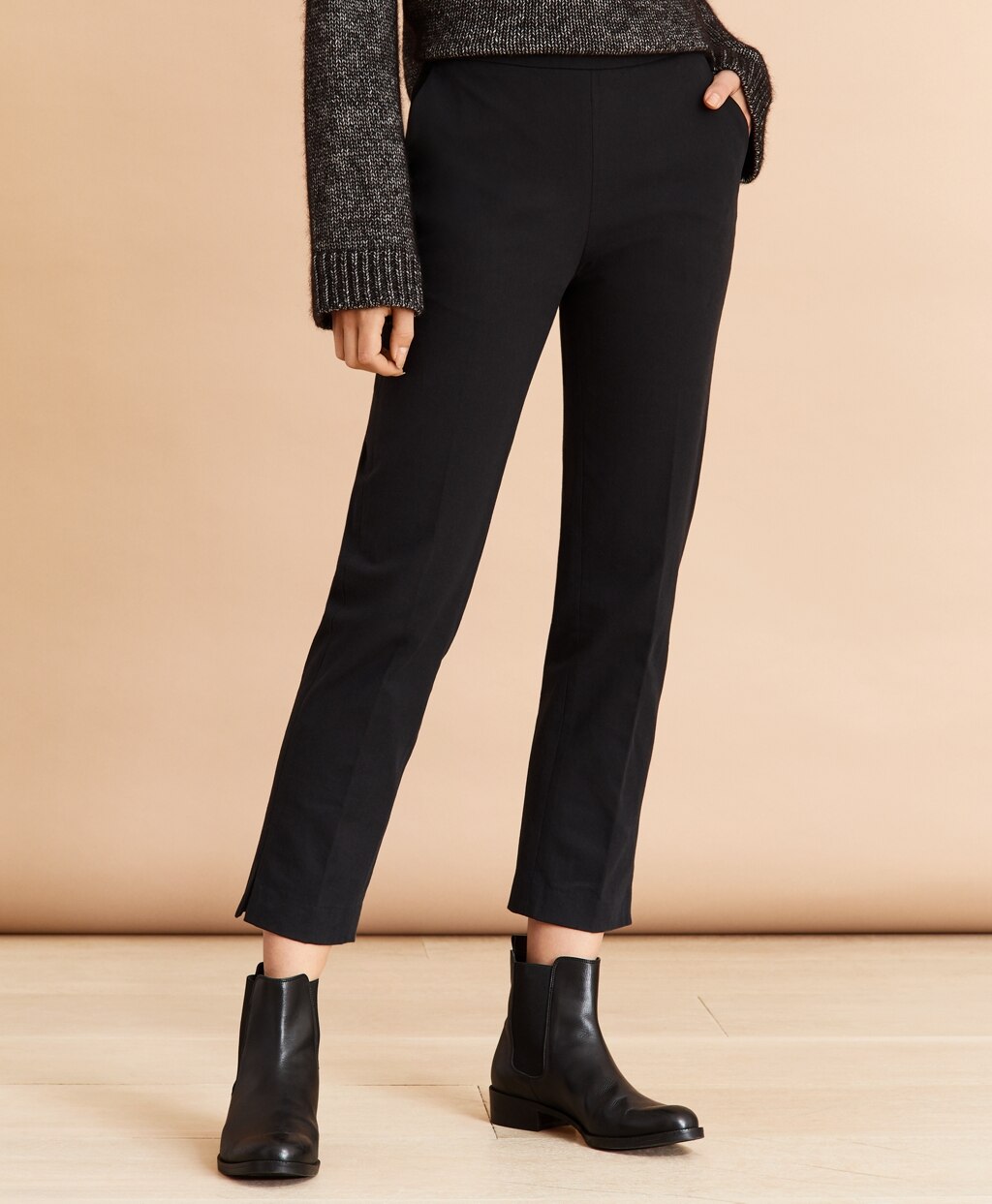 Brooks Brothers Women Slim-Fit Stretch Cotton Twill Ankle Pants